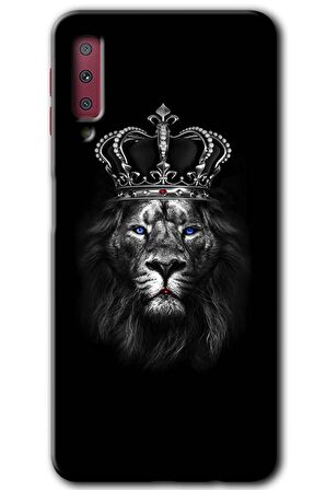 Galaxy A7 2018 Kılıf HD Desen Baskılı Arka Kapak - King Lion 