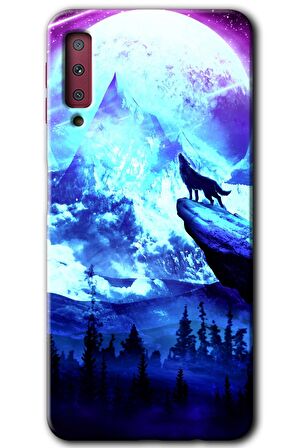 Galaxy A7 2018 Kılıf HD Desen Baskılı Arka Kapak - Mega Kurt 
