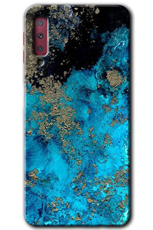 Galaxy A7 2018 Kılıf HD Desen Baskılı Arka Kapak - Klas Mermer 