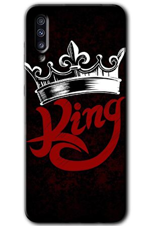 Galaxy A70 Kılıf HD Desen Baskılı Arka Kapak - King 
