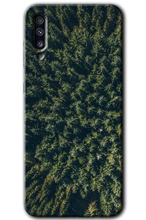 Galaxy A70 Kılıf HD Desen Baskılı Arka Kapak - Çam Ağacı Ormanı 