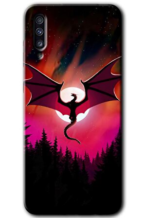 Galaxy A70 Kılıf HD Desen Baskılı Arka Kapak - Dragon Night 