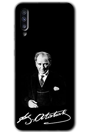 Galaxy A70 Kılıf HD Desen Baskılı Arka Kapak - Atatürk İmza 
