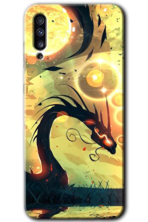 Galaxy A70s Kılıf HD Desen Baskılı Arka Kapak - Digital Dragon 