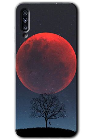Galaxy A70s Kılıf HD Desen Baskılı Arka Kapak - Kanlı Ay 