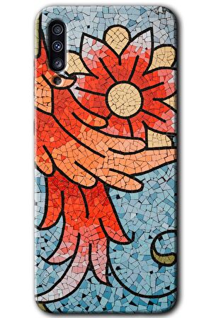 Galaxy A70s Kılıf HD Desen Baskılı Arka Kapak - Mozaik Çiçek 