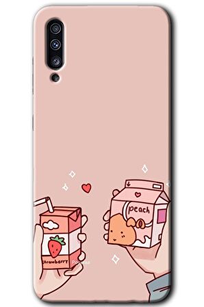 Galaxy A70s Kılıf HD Desen Baskılı Arka Kapak - Meyveli Süt 