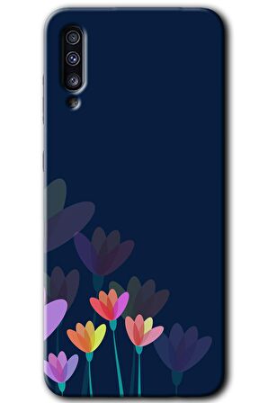 Galaxy A70s Kılıf HD Desen Baskılı Arka Kapak - Çizim Çiçekleri 