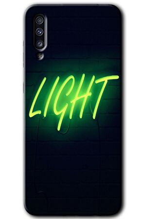 Galaxy A70s Kılıf HD Desen Baskılı Arka Kapak - Neon İnscription 