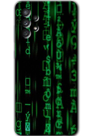 Galaxy A72 Kılıf HD Desen Baskılı Arka Kapak - Matrix 