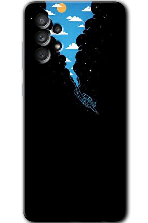 Galaxy A72 Kılıf HD Desen Baskılı Arka Kapak - Derinlere Yolculuk 