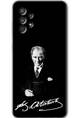 Galaxy A72 Kılıf HD Desen Baskılı Arka Kapak - Atatürk İmza 