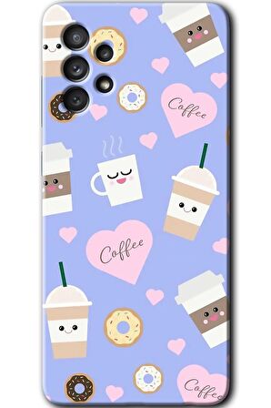 Galaxy A72 Kılıf HD Desen Baskılı Arka Kapak - Coffee Cake 