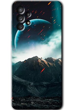 Galaxy A72 Kılıf HD Desen Baskılı Arka Kapak - Uzay Gökyüzü 