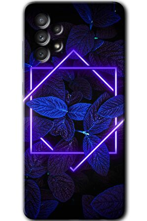 Galaxy A73 Kılıf HD Desen Baskılı Arka Kapak - Mekanik Yaprak 5 