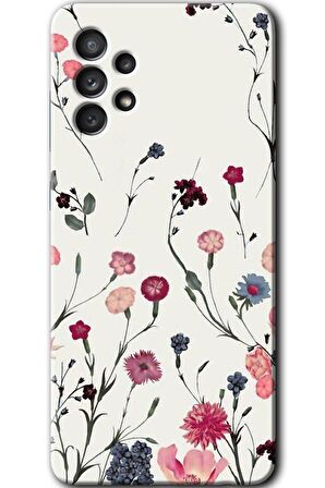Galaxy A73 Kılıf HD Desen Baskılı Arka Kapak - Mat Çiçek 