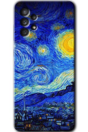 Galaxy A73 Kılıf HD Desen Baskılı Arka Kapak - Starry Night 