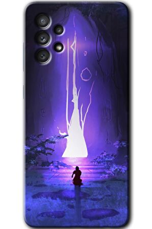 Galaxy A73 Kılıf HD Desen Baskılı Arka Kapak - Wanderer Silhouette 