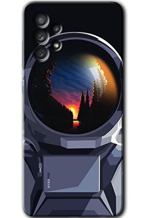 Galaxy A73 Kılıf HD Desen Baskılı Arka Kapak - Astronot 
