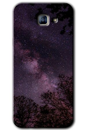 Galaxy A8 2016 Kılıf HD Desen Baskılı Arka Kapak - Gece Galaksi 