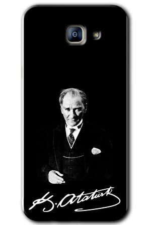 Galaxy A8 2016 Kılıf HD Desen Baskılı Arka Kapak - Atatürk İmza 