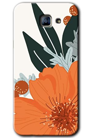 Galaxy A8 2016 Kılıf HD Desen Baskılı Arka Kapak - Portakal Çiçeği 