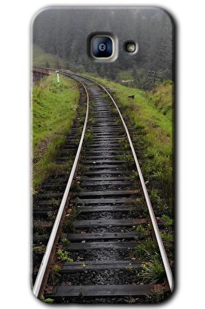 Galaxy A8 2016 Kılıf HD Desen Baskılı Arka Kapak - Tren Yolu 