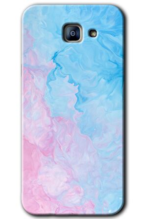 Galaxy A8 2016 Kılıf HD Desen Baskılı Arka Kapak - Blue Art 