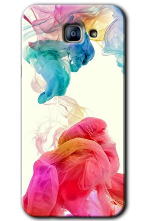 Galaxy A8 2016 Kılıf HD Desen Baskılı Arka Kapak - Gökkuşağı Color 