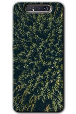 Galaxy A80 Kılıf HD Desen Baskılı Arka Kapak - Çam Ağacı Ormanı 