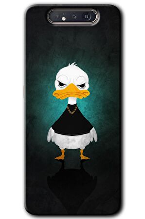 Galaxy A80 Kılıf HD Desen Baskılı Arka Kapak - Angry Duck 