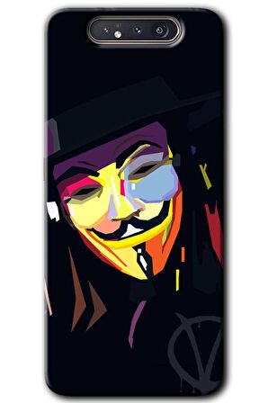 Galaxy A80 Kılıf HD Desen Baskılı Arka Kapak - Vendetta 
