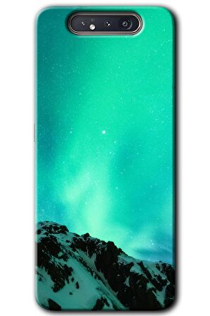 Galaxy A80 Kılıf HD Desen Baskılı Arka Kapak - Aurora 