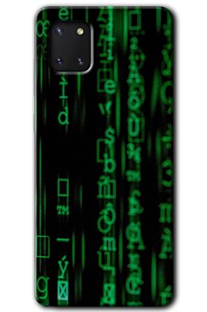 Galaxy A81 Kılıf HD Desen Baskılı Arka Kapak - Matrix 