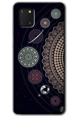 Galaxy A81 Kılıf HD Desen Baskılı Arka Kapak - Gezegen Döngüsü 