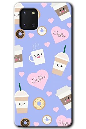 Galaxy A81 Kılıf HD Desen Baskılı Arka Kapak - Coffee Cake 
