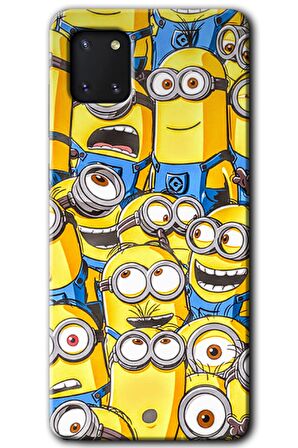 Galaxy A81 Kılıf HD Desen Baskılı Arka Kapak - Minion Ordusu 