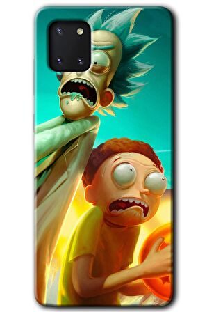 Galaxy A81 Kılıf HD Desen Baskılı Arka Kapak - Rick Morty 