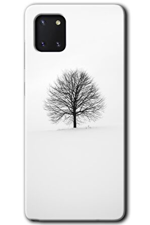 Galaxy A81 Kılıf HD Desen Baskılı Arka Kapak - Alone Tree 