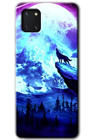 Galaxy A81 Kılıf HD Desen Baskılı Arka Kapak - Mega Kurt 