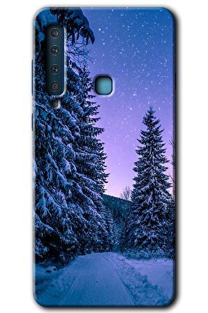 Galaxy A9 2018 Kılıf HD Desen Baskılı Arka Kapak - Kış Manzarası 