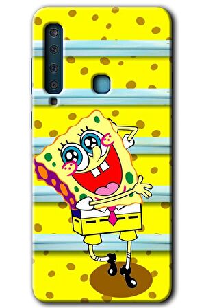 Galaxy A9 2018 Kılıf HD Desen Baskılı Arka Kapak - Aşık Sünger Bob 
