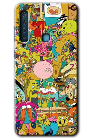 Galaxy A9 2018 Kılıf HD Desen Baskılı Arka Kapak - Süper Çizgi Kahramanlar 2 