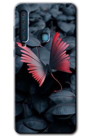 Galaxy A9 2018 Kılıf HD Desen Baskılı Arka Kapak - Dark Butterfly 