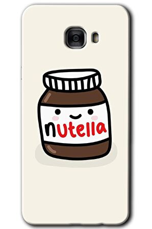 Galaxy C7 Kılıf HD Desen Baskılı Arka Kapak - Nutella Aşkım 