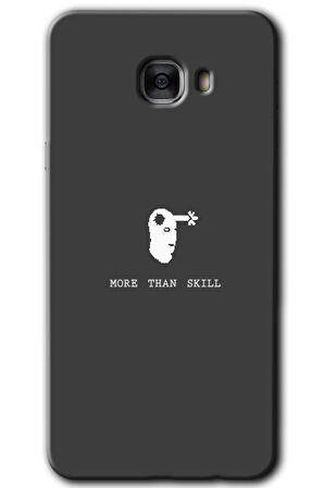 Galaxy C7 Kılıf HD Desen Baskılı Arka Kapak - Headshot 
