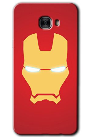 Galaxy C7 Kılıf HD Desen Baskılı Arka Kapak - İronMan 