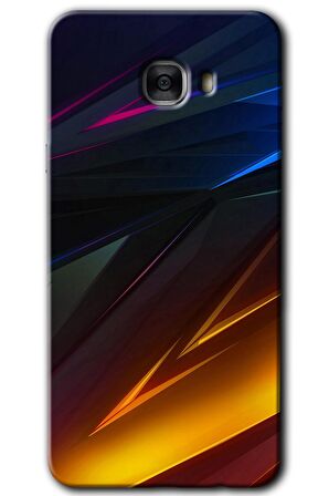 Galaxy C7 Kılıf HD Desen Baskılı Arka Kapak - Stranger Lines 