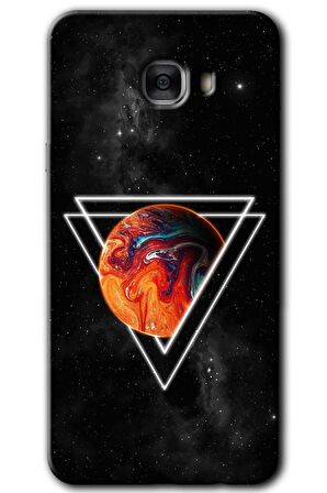 Galaxy C7 Kılıf HD Desen Baskılı Arka Kapak - Kızıl Gezegen 