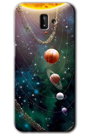 Galaxy J8 Kılıf HD Desen Baskılı Arka Kapak - Cosmos 